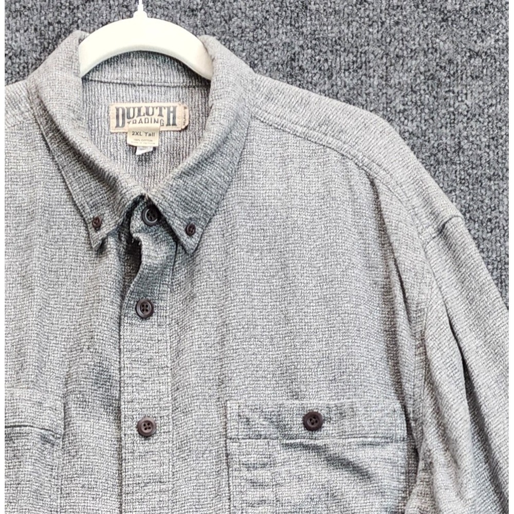 Duluth Trading Men's Waffle Knit Workwear Shirt Cotton 2XL Tall Gorpcore Utility
